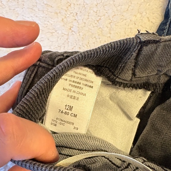 Levi’s 12M Baby Pant Set Grey Knit Jogger & 514 Straight Jean Pull On Style - Picture 3 of 8
